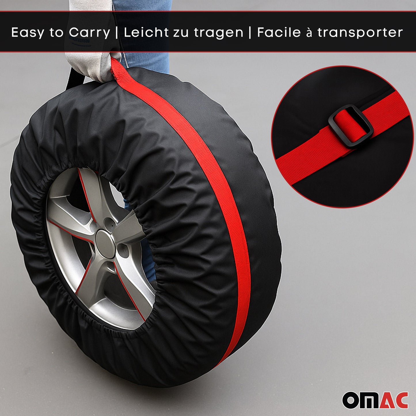 Reifentaschen Set Schutzhülle Reifenhülle 4 teilig für 14" bis 17" Felgen Tasche