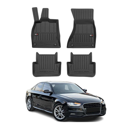 Covorașe auto TPE negre pentru Audi A4 Sedan Avant Allroad B8 2007-2016, 4 buc.
