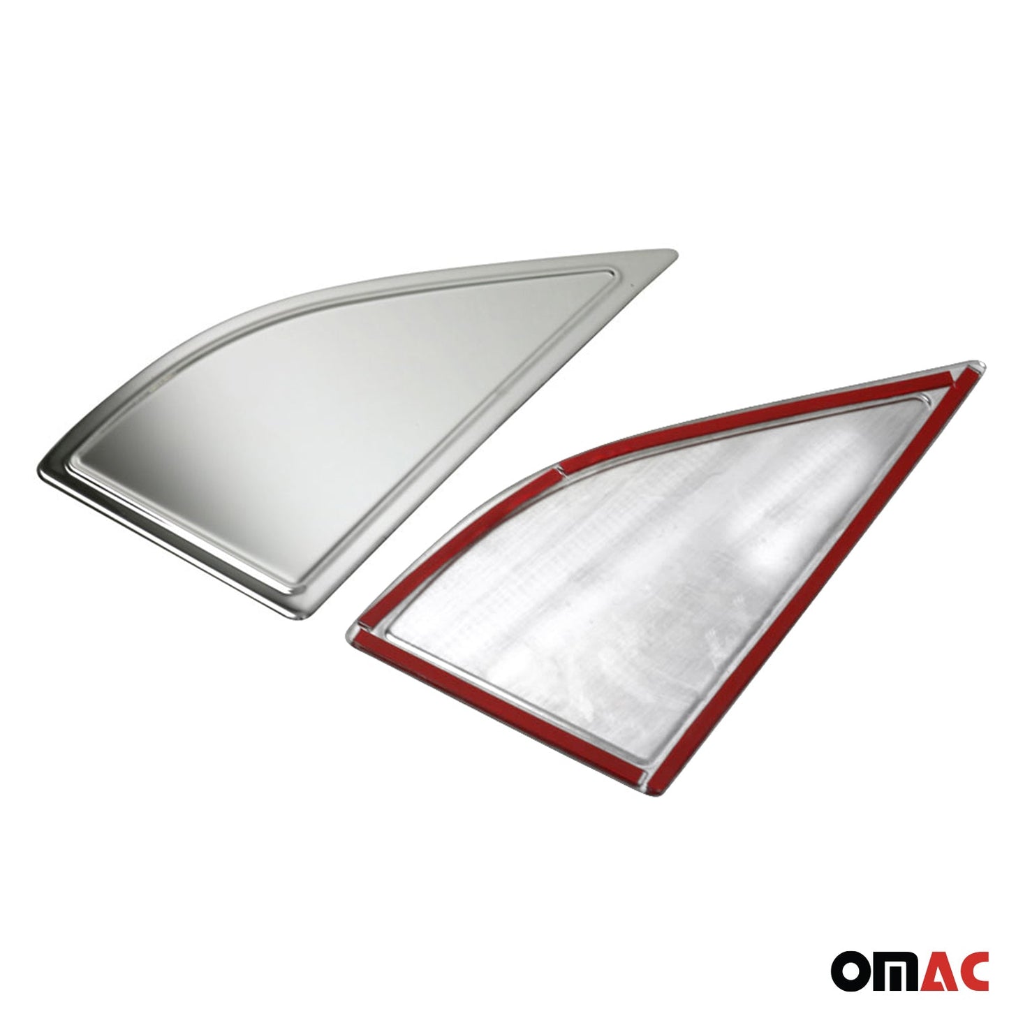 Ornamente triunghiulare geam pentru Nissan Navara D40 2005-2015 oțel inoxidabil cromat 2x