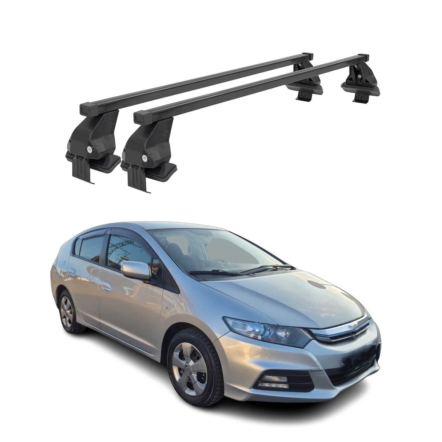 Menabo Dachträger Grundtäger für Honda Insight 2009-2014 50kg Stahl Schwarz 2x