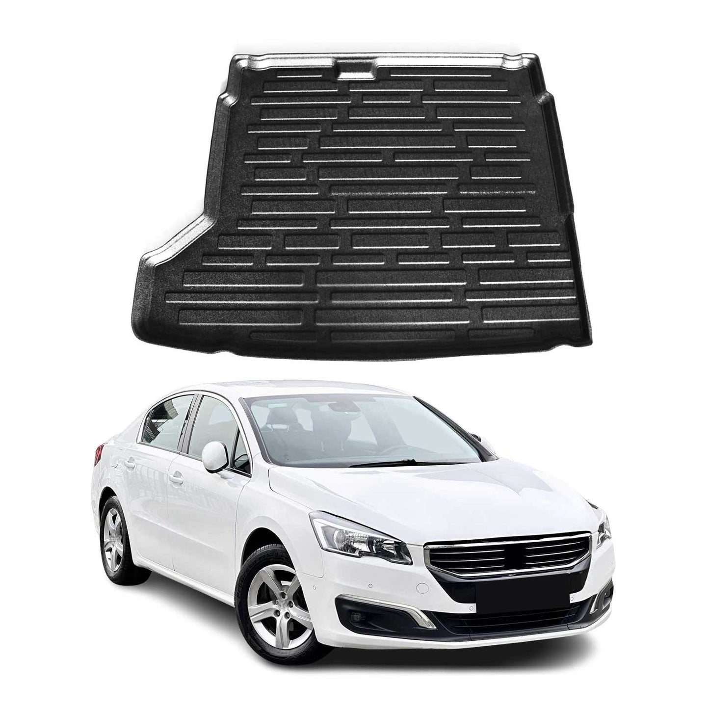 Protecție portbagaj/cargo pentru Peugeot 508 Allure 2010-2018, cauciuc TPE, negru