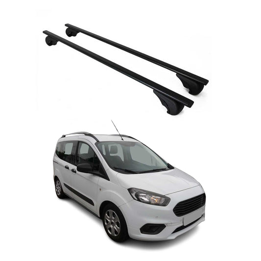 Dachträger Grundtäger für Ford Courier 2014-2023 75kg Metall Schwarz 2 tlg