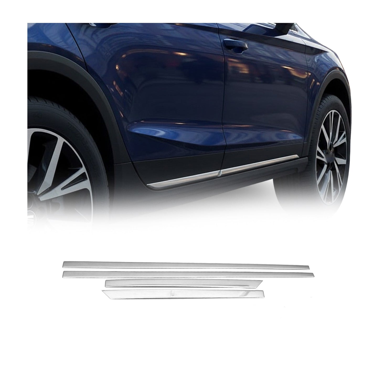 Seitentürleiste Türleisten Türschutzleiste für Seat Arona 2017-2025 Edelstahl 4x