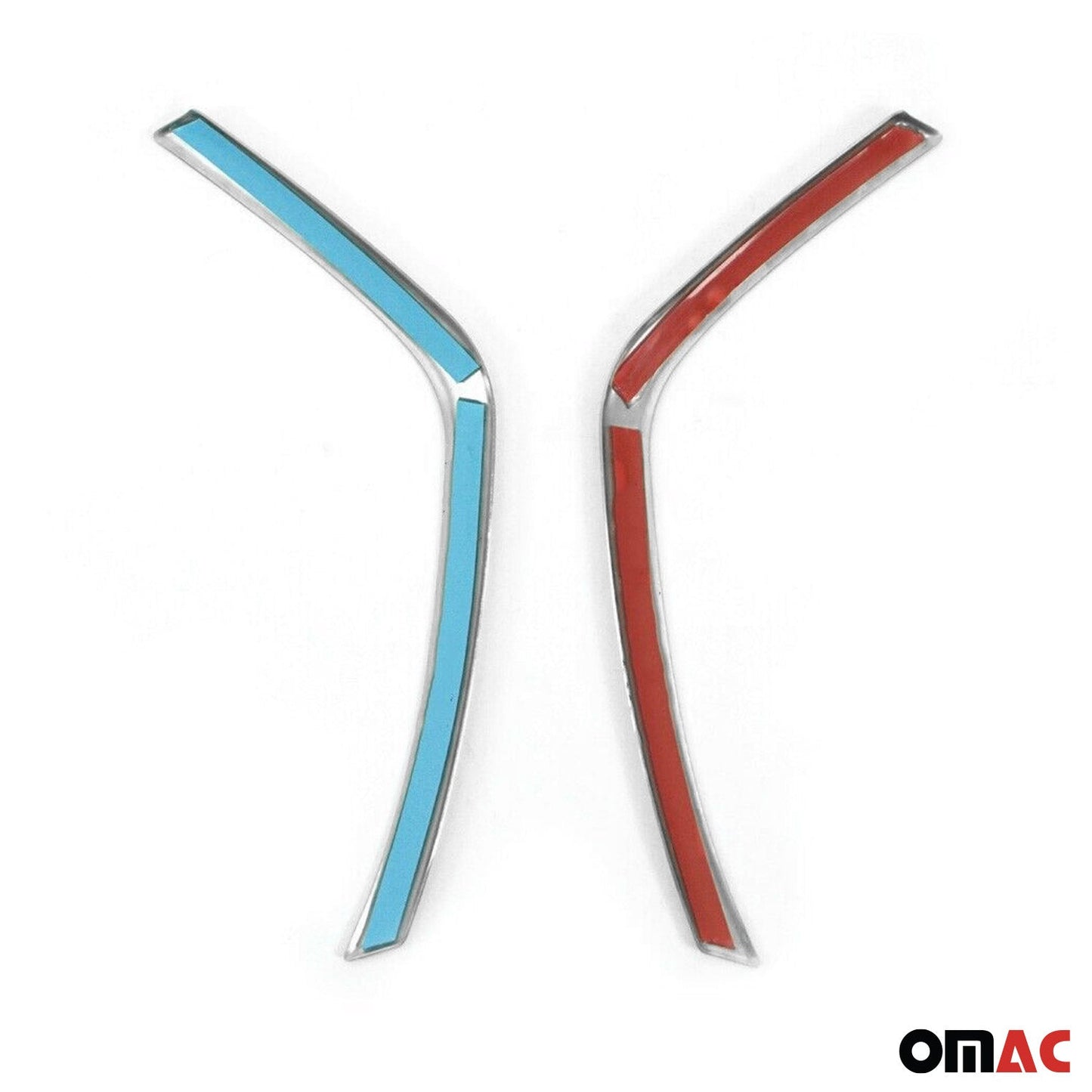 Benzi decorative grilă radiator Dacia Duster 2018-2021, crom periat, set 2 piese