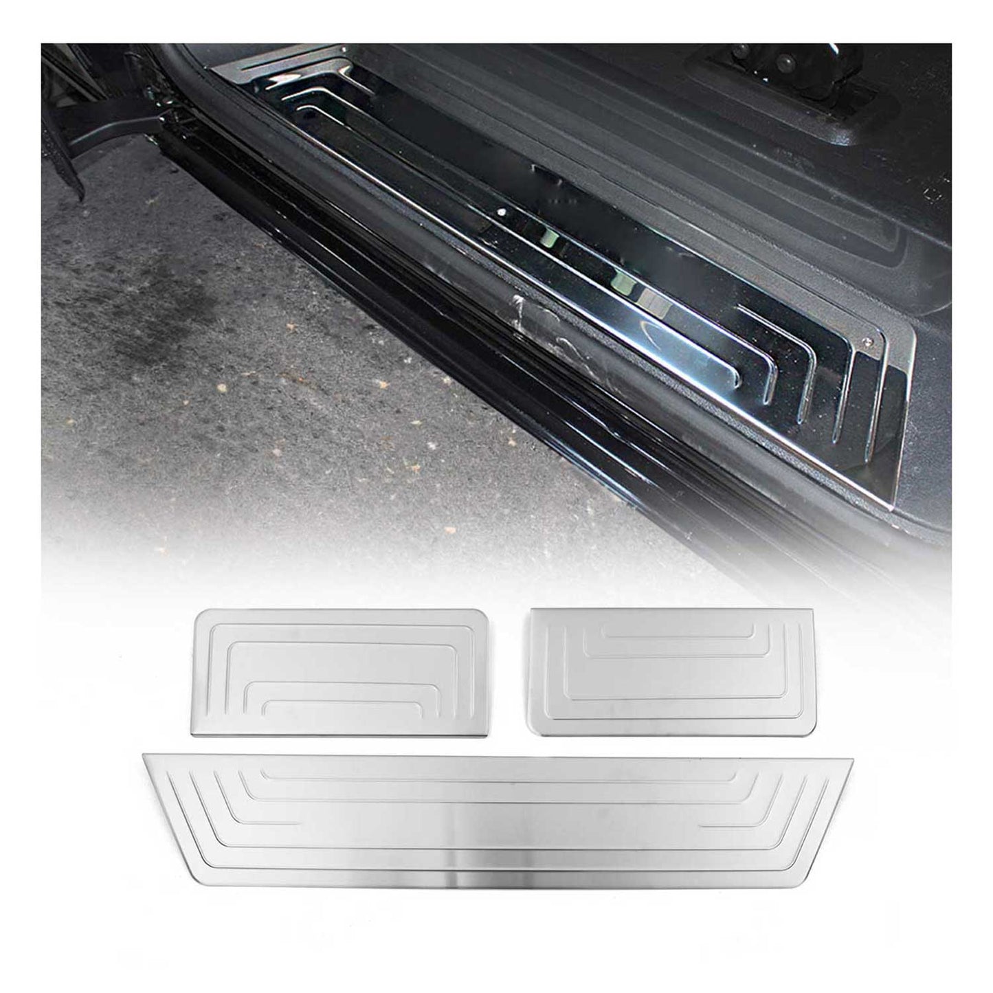 Ornamente prag ușă pentru VW Transporter T5 2003-2015, crom periat, 3x