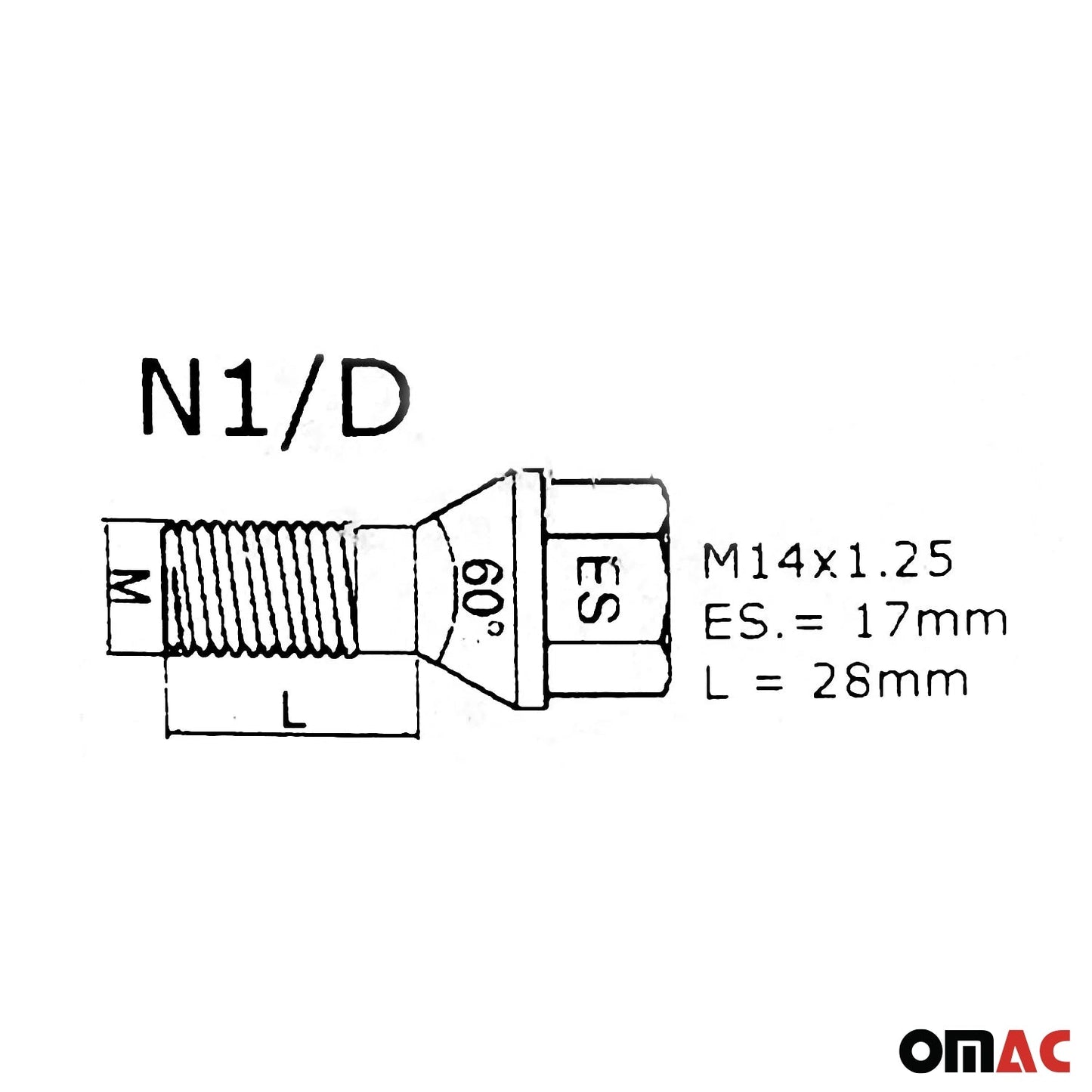 Blocatoare de roți pentru BMW Seria 1 2011-2023 M14 x 1,25 28 mm scaun sferic 