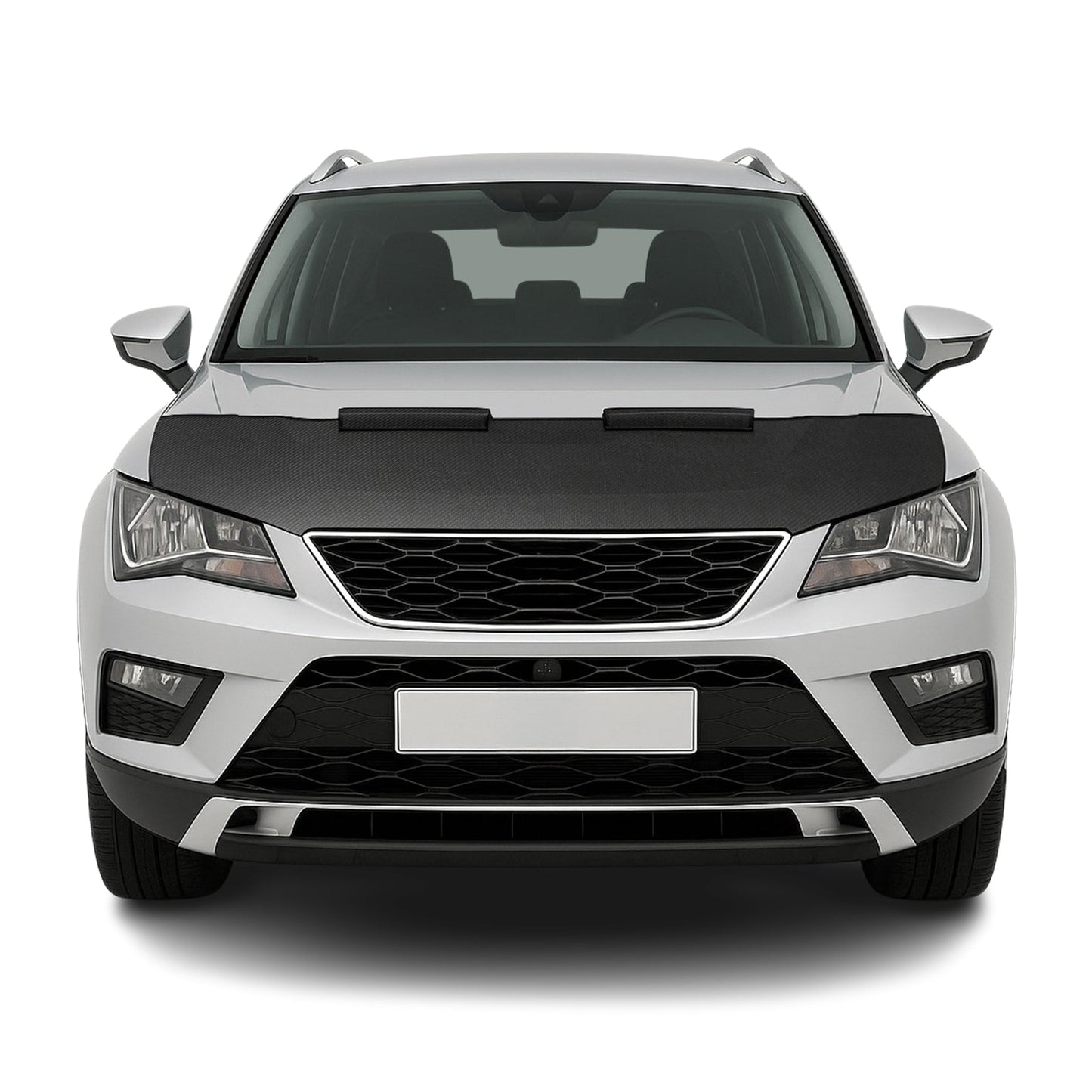 Haubenbra Steinschlagschutz Bonnet Bra für Seat Ateca 2016-2020 Carbon Halb