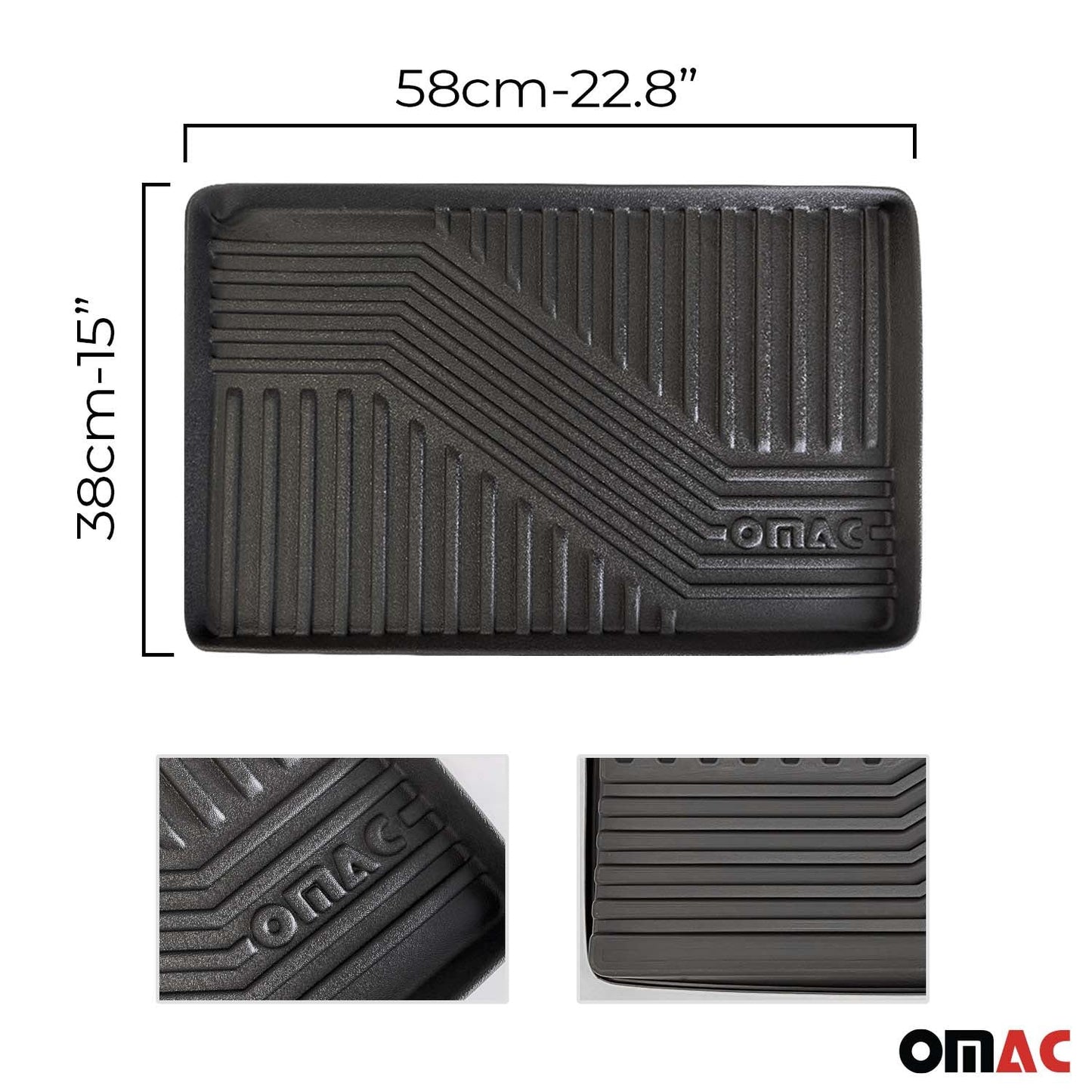 OMAC Schmutzfangmatte Sauberlaufmatte Türmatte Napfunterlage 58x38cm Unterlage