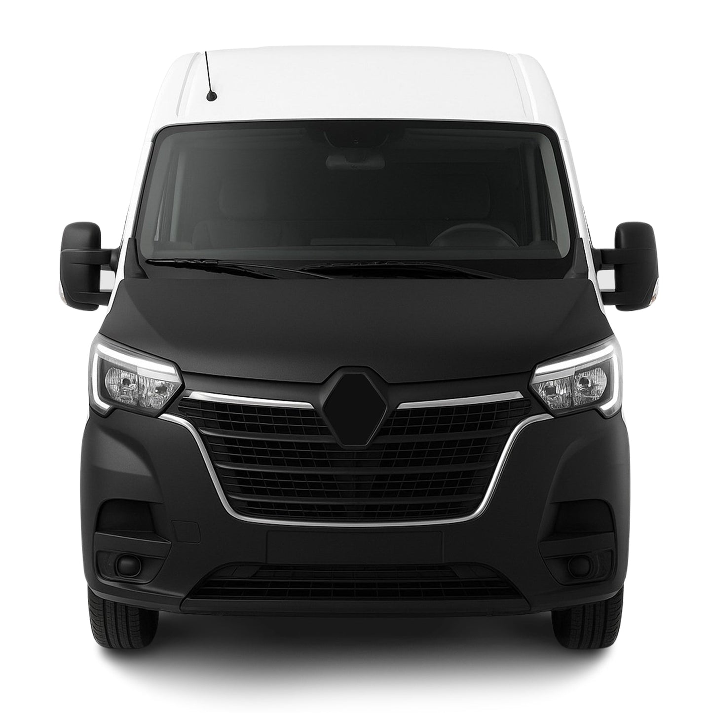 Protecție capotă anti-ciobituri pentru Renault Master 2019-2025, culoare neagră, 1 buc.