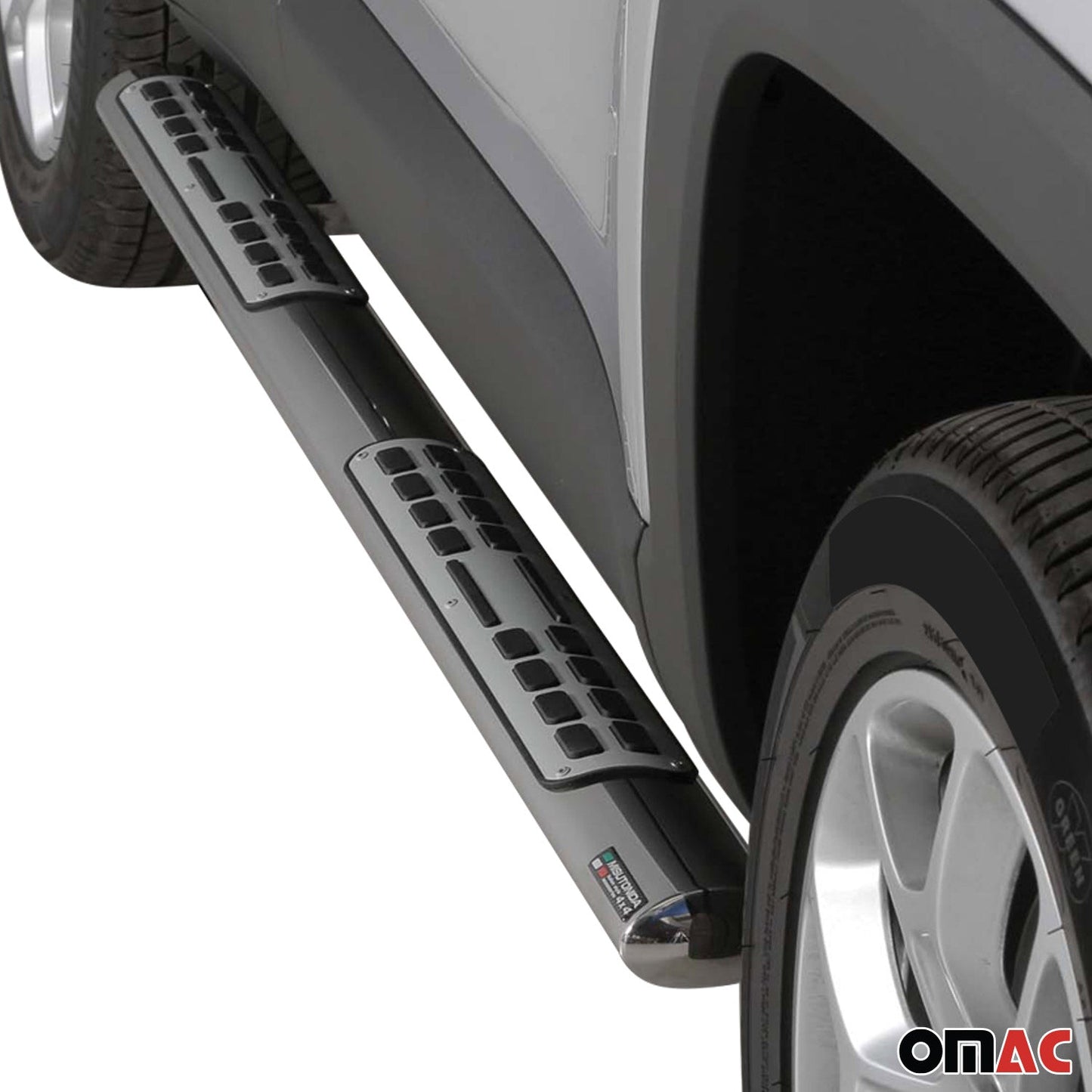 Stahl Seitenschweller Schwellerrohre für Jeep Renegade Trailhawk 2014-2017 Grau