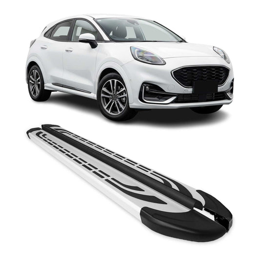 Alu Trittbretter Seitenschweller Seitenbretter für Ford Puma 2019-2025 Grau