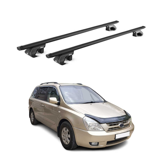 Dachträger Grundtäger für Kia Grand Carnival VQ 2006-2012 90kg Alu Schwarz ABE