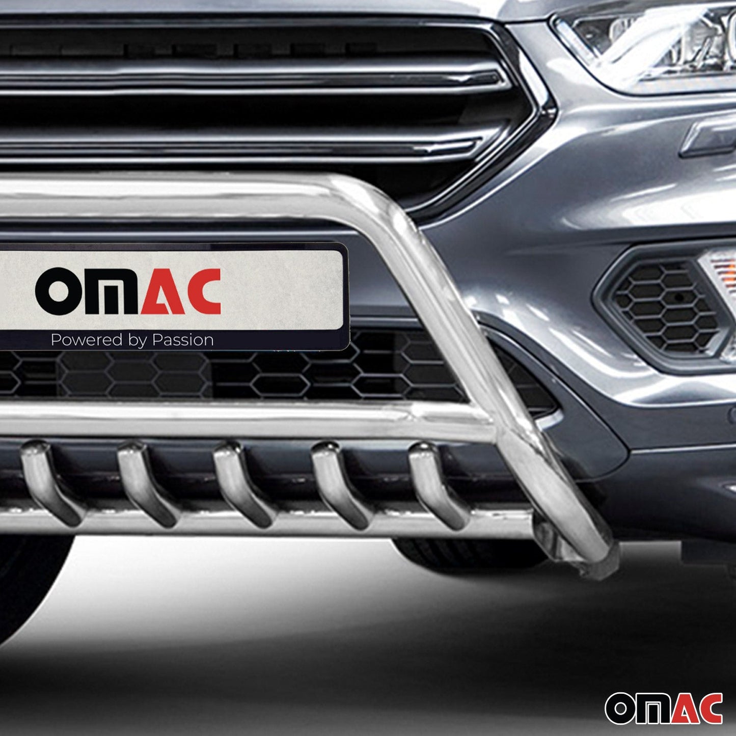 Bară de protecție față din oțel inoxidabil pentru Ford Kuga 2017-2025 cu ABE (omologare de tip germană) Protecție argintie