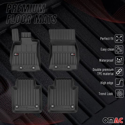2009-2019 Jaguar XJ Long Fußmatten TPE Schwarz 4 tlg
