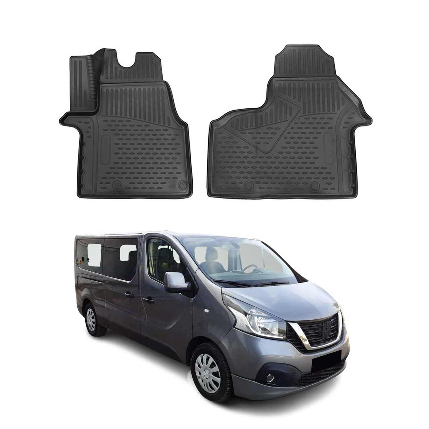 2016-2021 Nissan NV300 Fußmatten TPE Schwarz 2 tlg