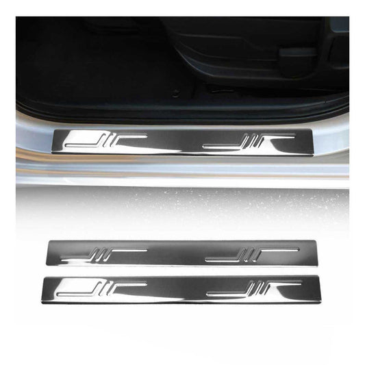 Ornamente prag uși pentru BMW Seria 4 F32 2013-2025, oțel inoxidabil, argintiu, set 2 piese