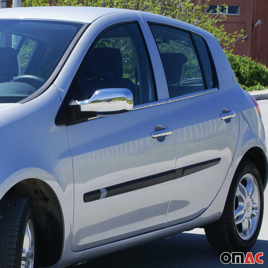 Fensterleisten Zierleisten für Renault Clio 2005-2013 Edelstahl Chrom 4tlg
