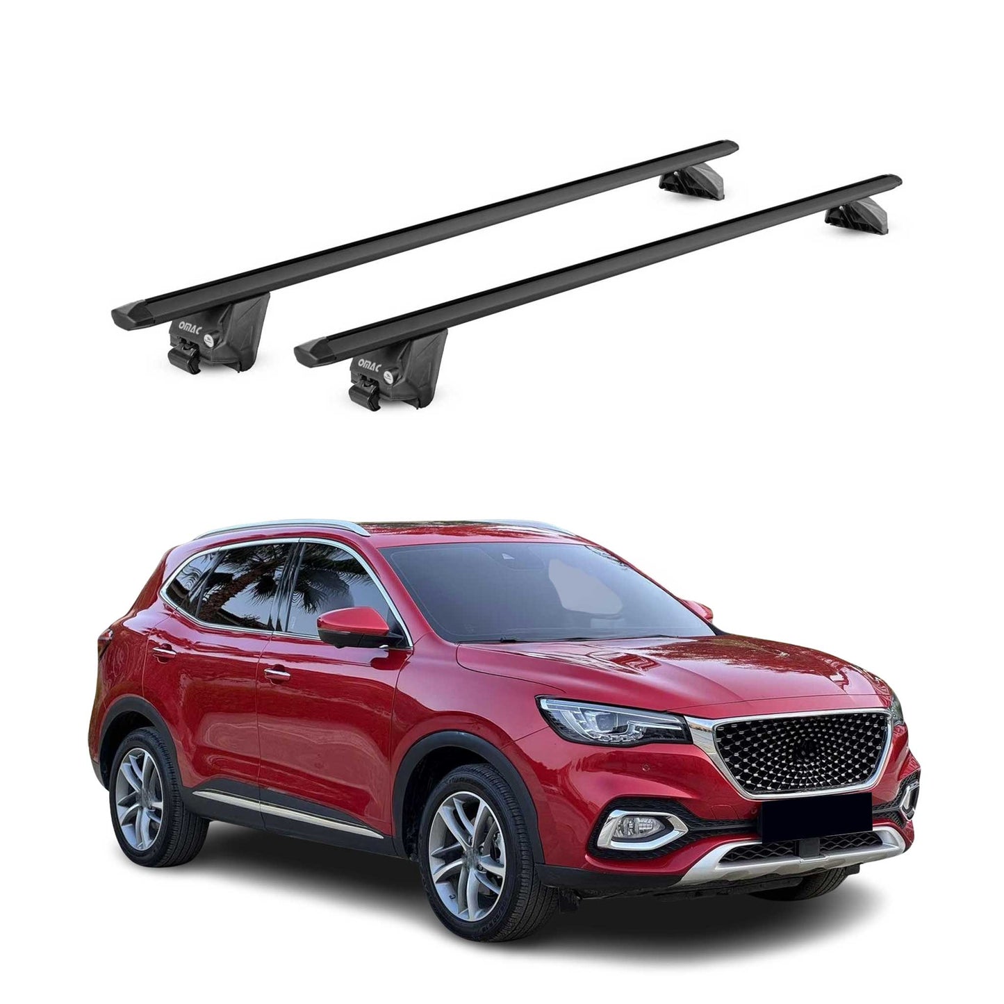 Portbagaj de plafon pentru MG EHS 2018-2025 100kg aluminiu negru 2 buc ABE