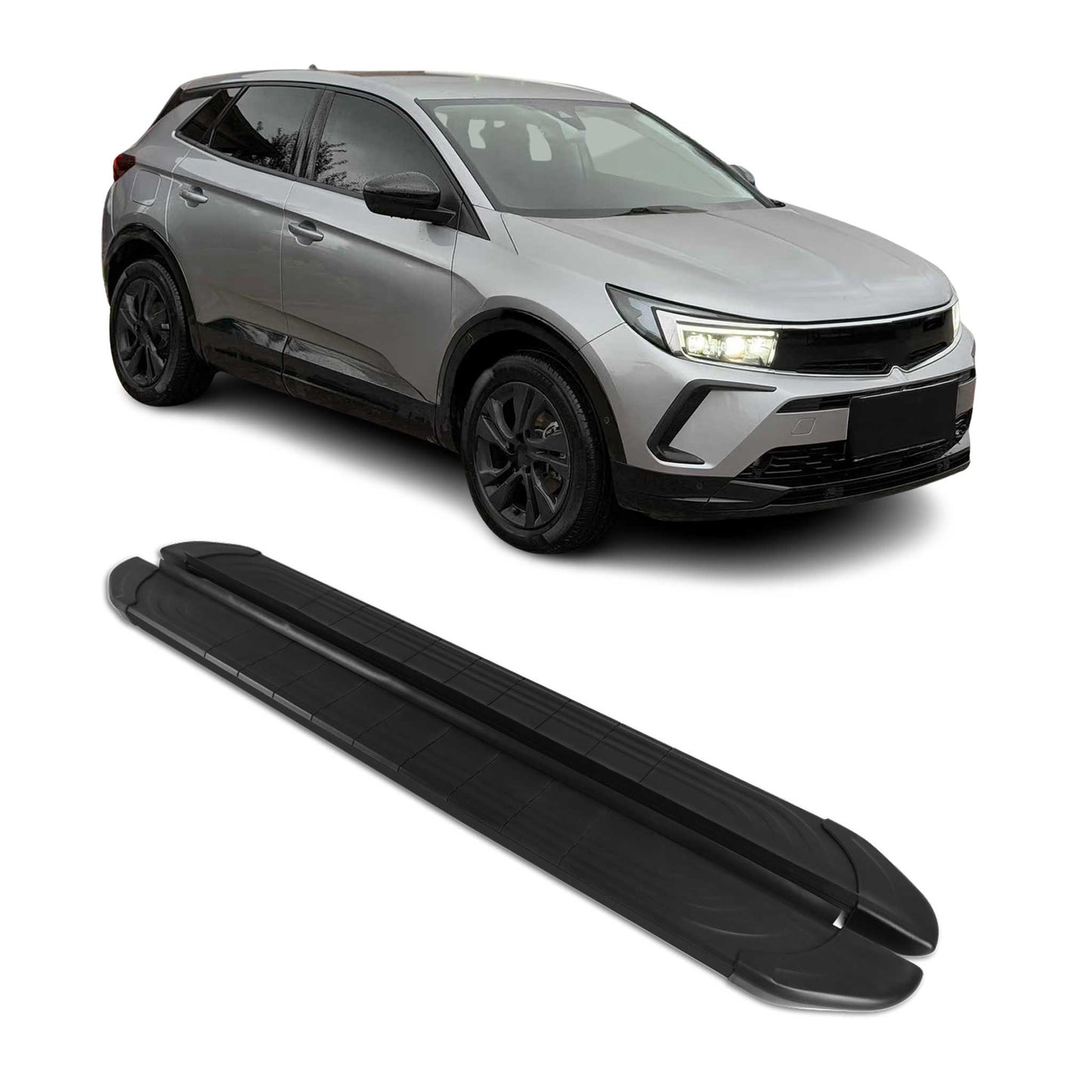 2024-2025 Opel Grandland II Trittbretter Seitenschweller Seitenbretter Schwarz Aluminium