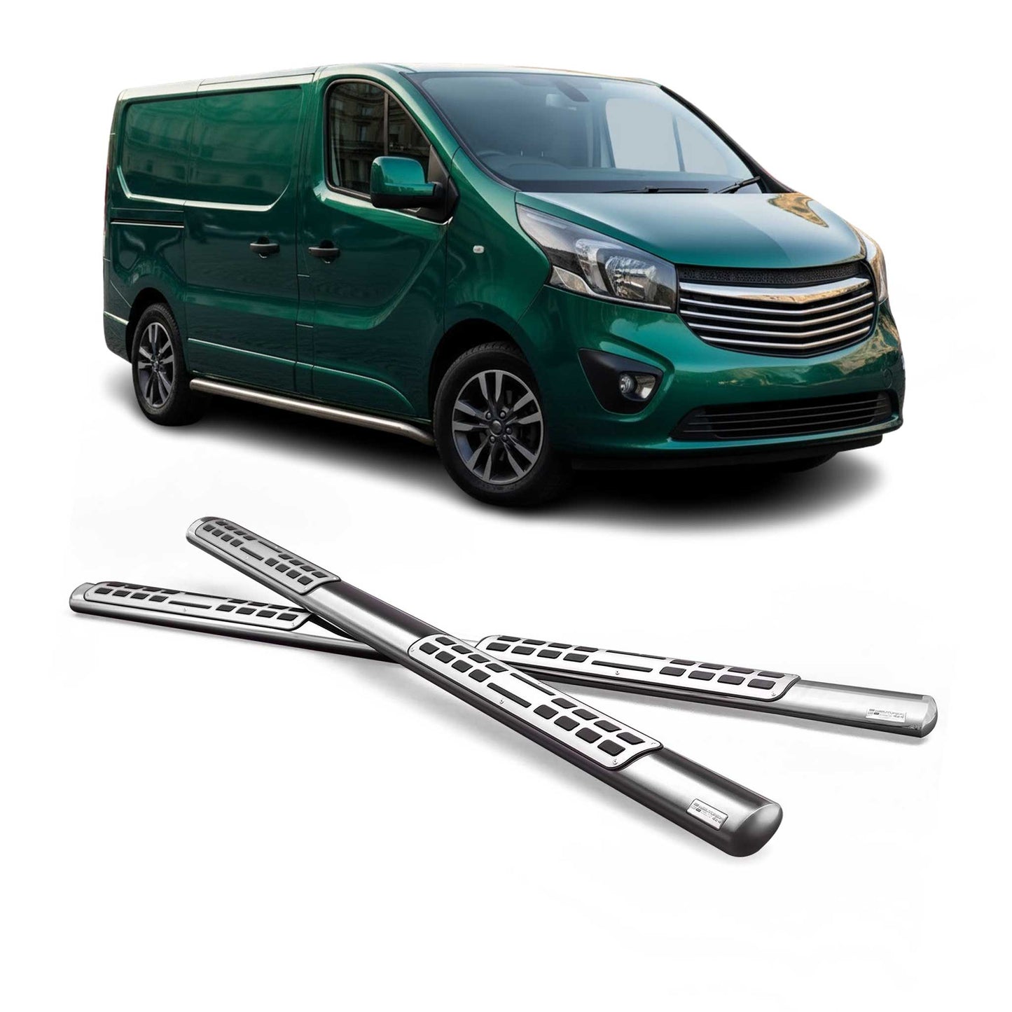 Stahl Seitenschweller Schwellerrohre für Opel Vivaro 2014-2018 Kurzer Schwarz