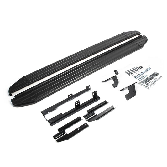 Trittbretter Seitenschweller für Nissan Navara 2005-2015 ABE Schwarz Alu