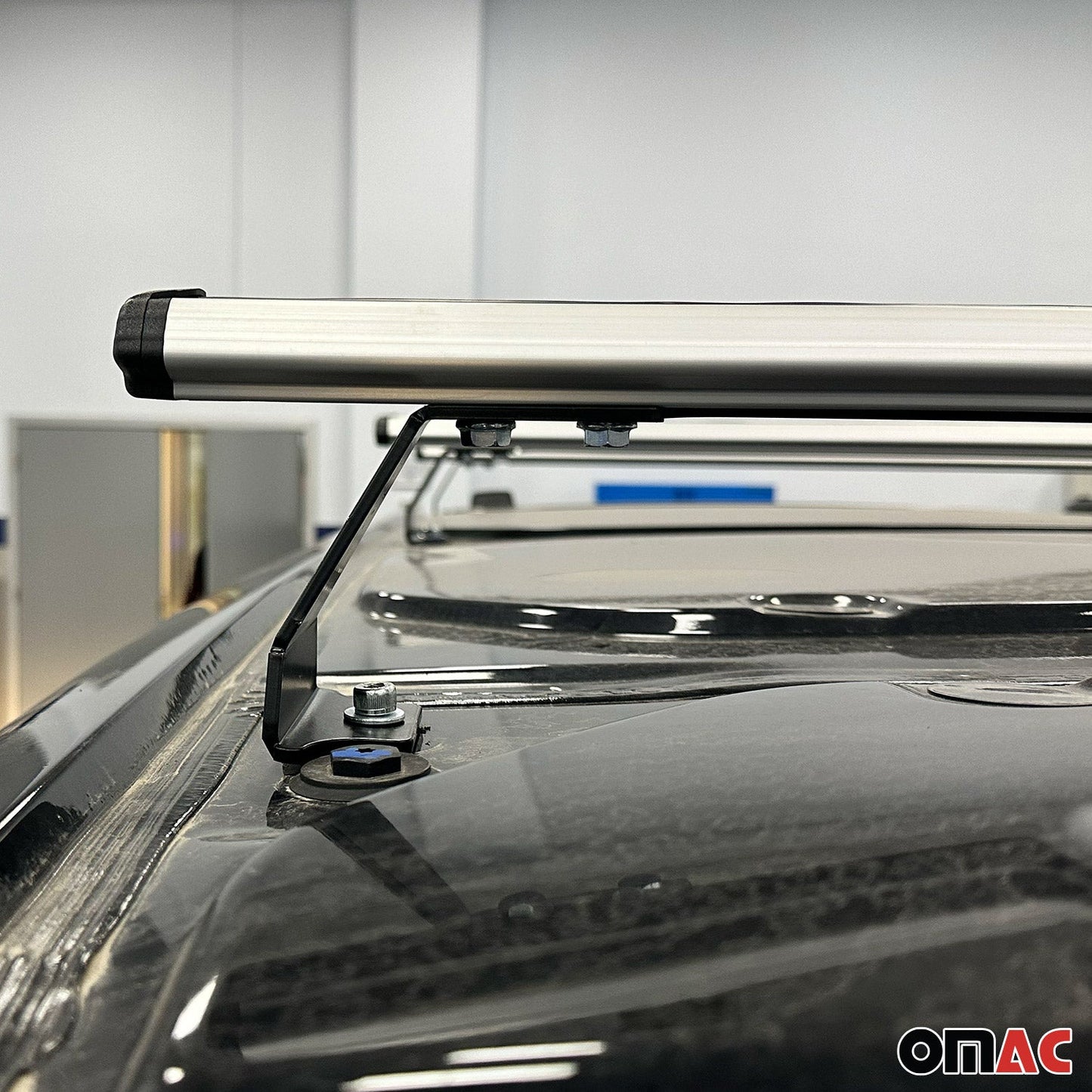 Portbagaj de plafon pentru VW Transporter T7 2024-2025 75kg aluminiu argintiu 3 buc