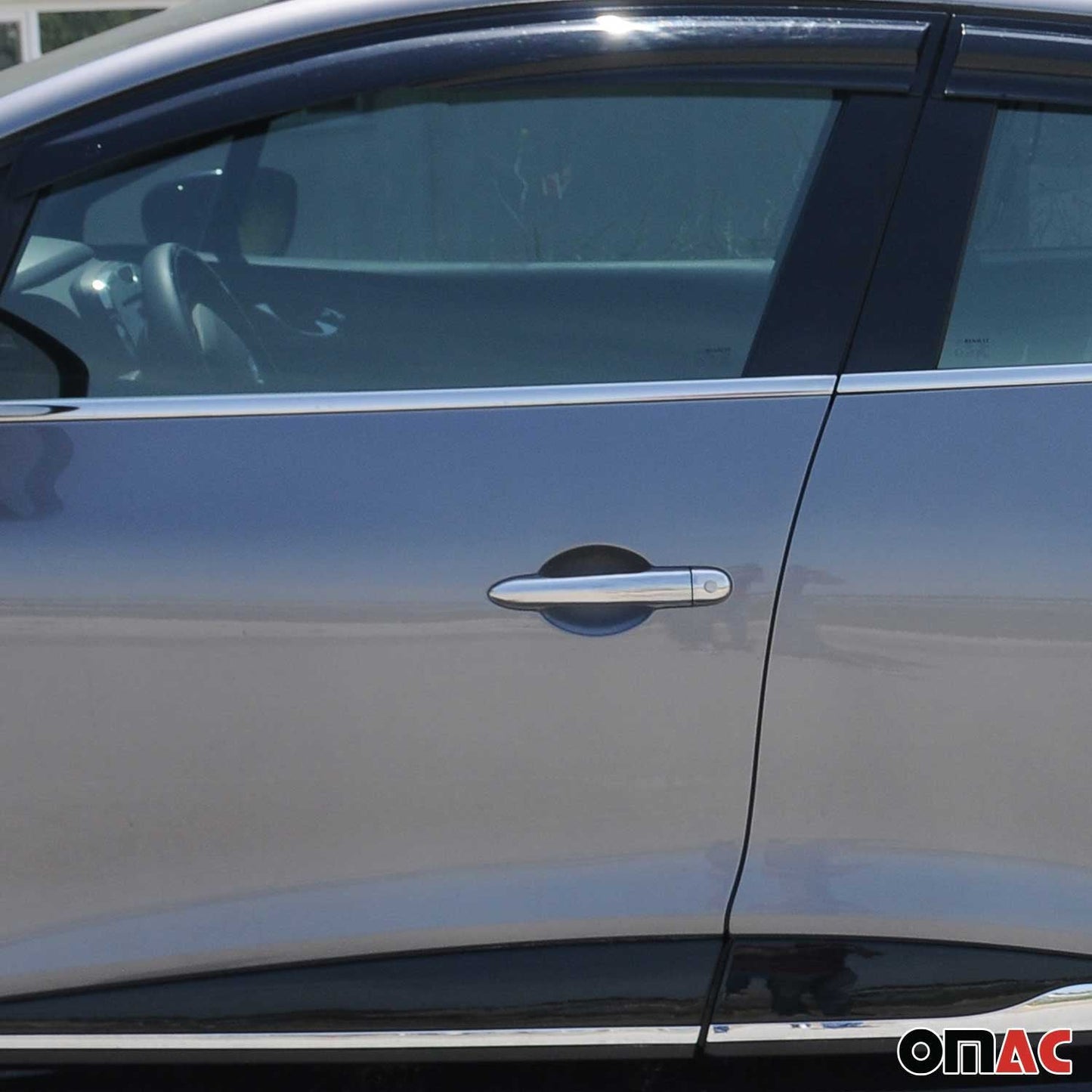 Ornamente mâner ușă, capace mâner ușă pentru Renault Clio 2012-2019 2 uși, oțel inoxidabil, 4x