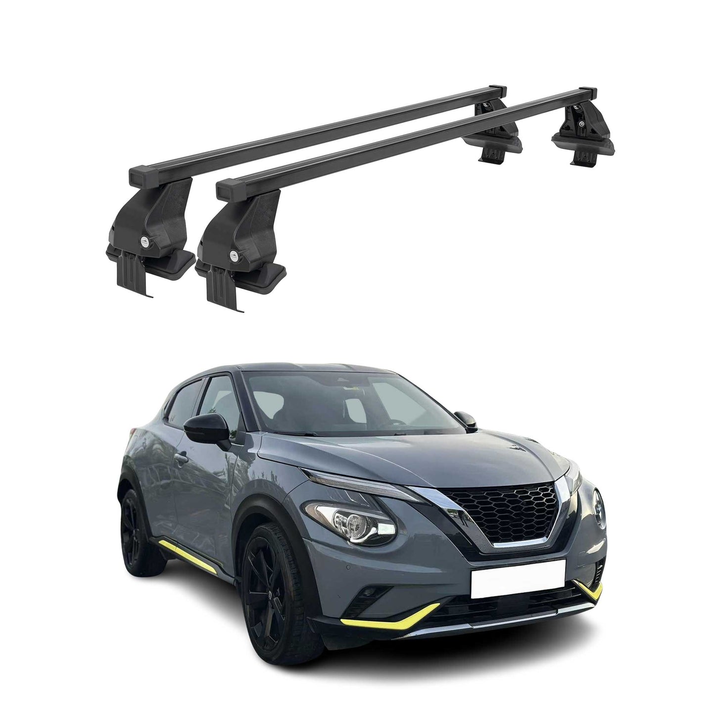 Menabo Dachträger Grundtäger für Nissan Juke 2019-2025 50kg Stahl Schwarz 2 tlg