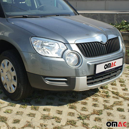 Obramowanie lampy przeciwmgielnej do Skody Yeti 2010-2013, stal nierdzewna, srebrna, 2x