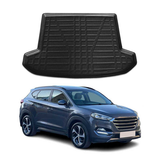 Kofferraumwanne Laderaumwanne für Hyundai Tucson 2015-2020 Gummi TPE Schwarz