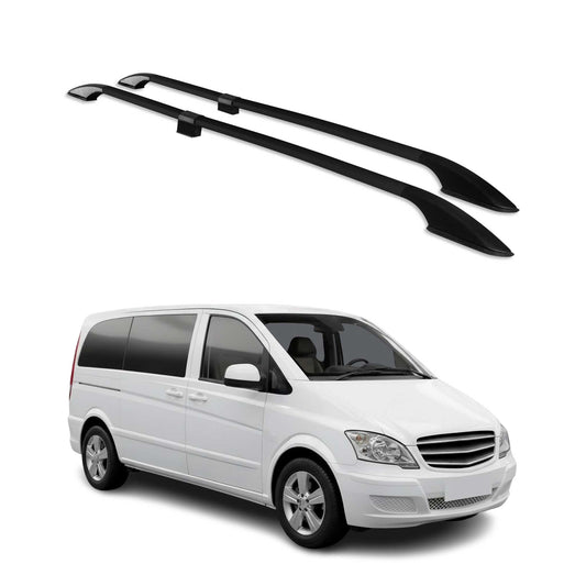 Dachreling für Mercedes Viano W639 2003-2014 Alu L1 Kurzer Radstand Schwarz
