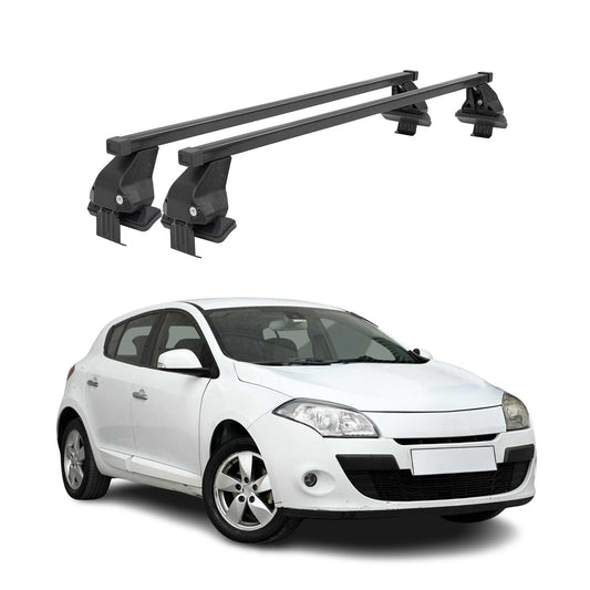 Menabo Dachträger Grundtäger für Renault Megane 2008-2016 50kg Stahl Schwarz 2x