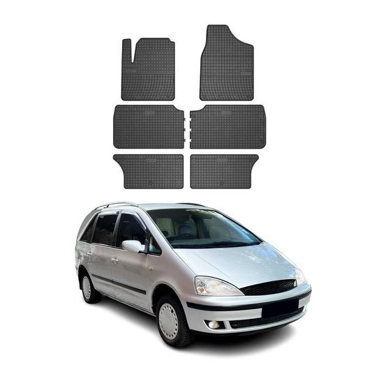 OMAC Gummi Fußmatten für Ford Galaxy 1995-2006 Automatten Gummi Schwarz 6x