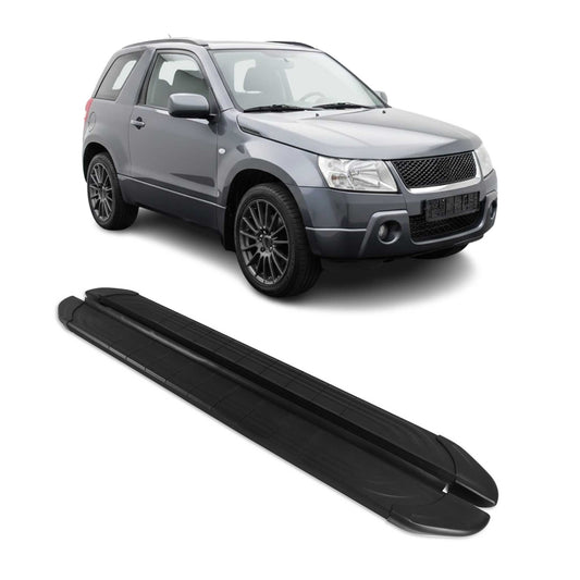 Trittbretter Seitenschweller für Suzuki Grand Vitara 2006-2015 Aluminium Schwarz