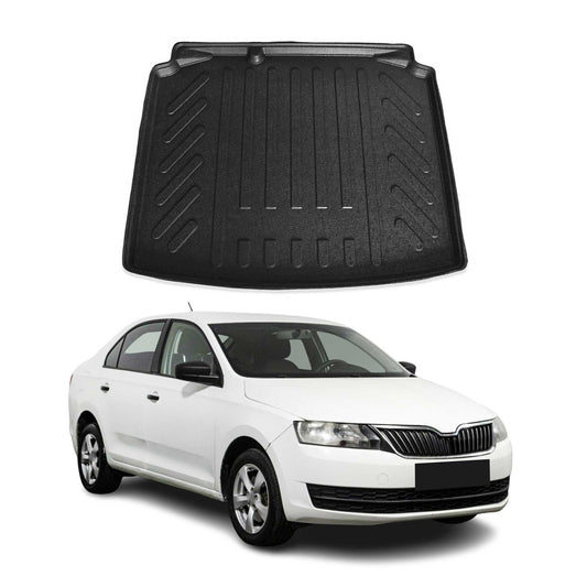 Căptușeală portbagaj/cargo pentru Skoda Rapid Sedan 2012-2019, cauciuc TPE, negru