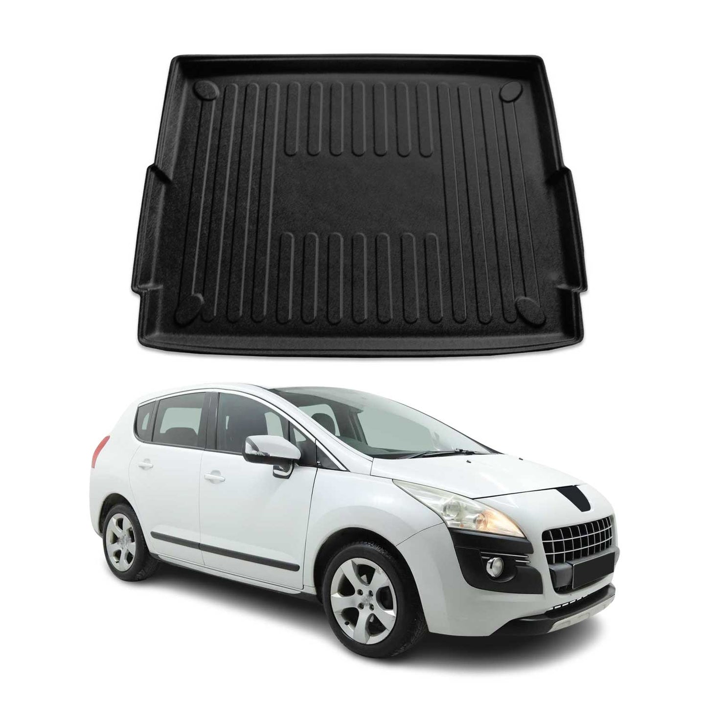 Protecție portbagaj/cargo pentru Peugeot 3008 2009-2016, cauciuc TPE, negru