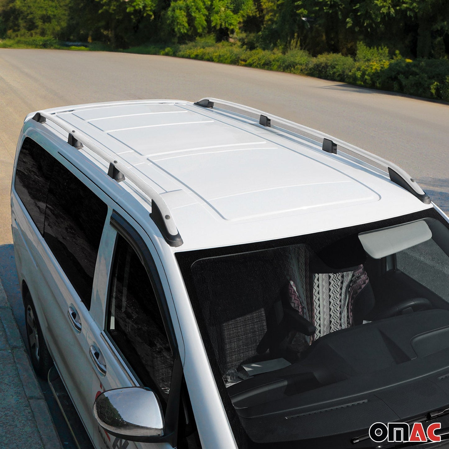 Dachreling Dachgepäckträger für VW Caddy 2021-2025 L2 Länger Alu Silber 2x