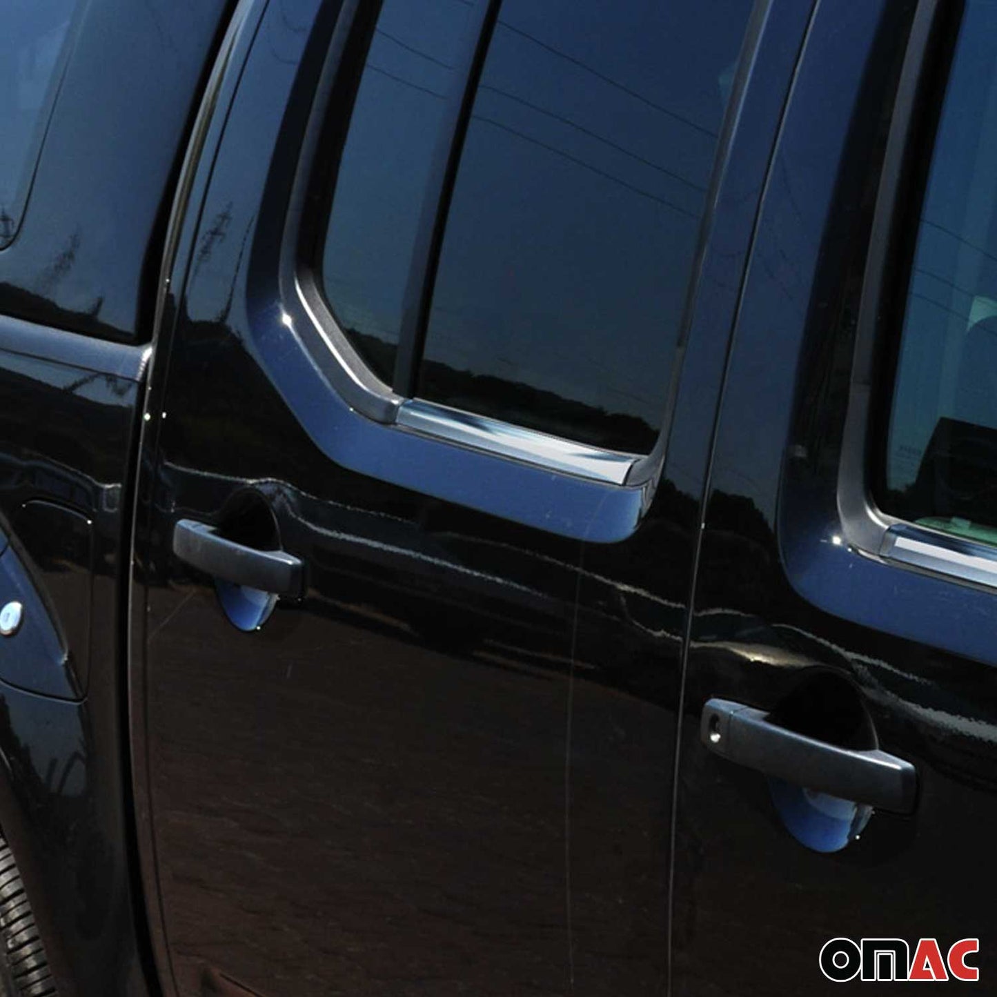 Fensterleisten Zierleisten für Nissan Navara D40 2005-2015 Edelstahl Chrom 4tlg