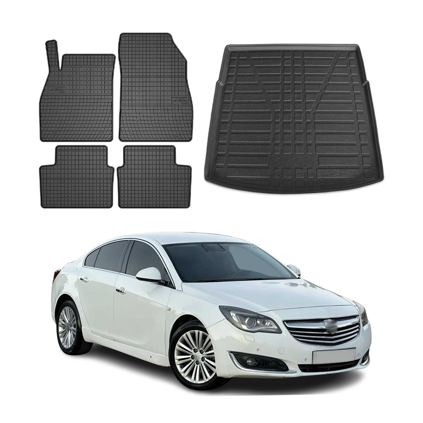 Set covorașe și portbagaj din cauciuc pentru Opel Insignia Sports Tourer 2009-2013