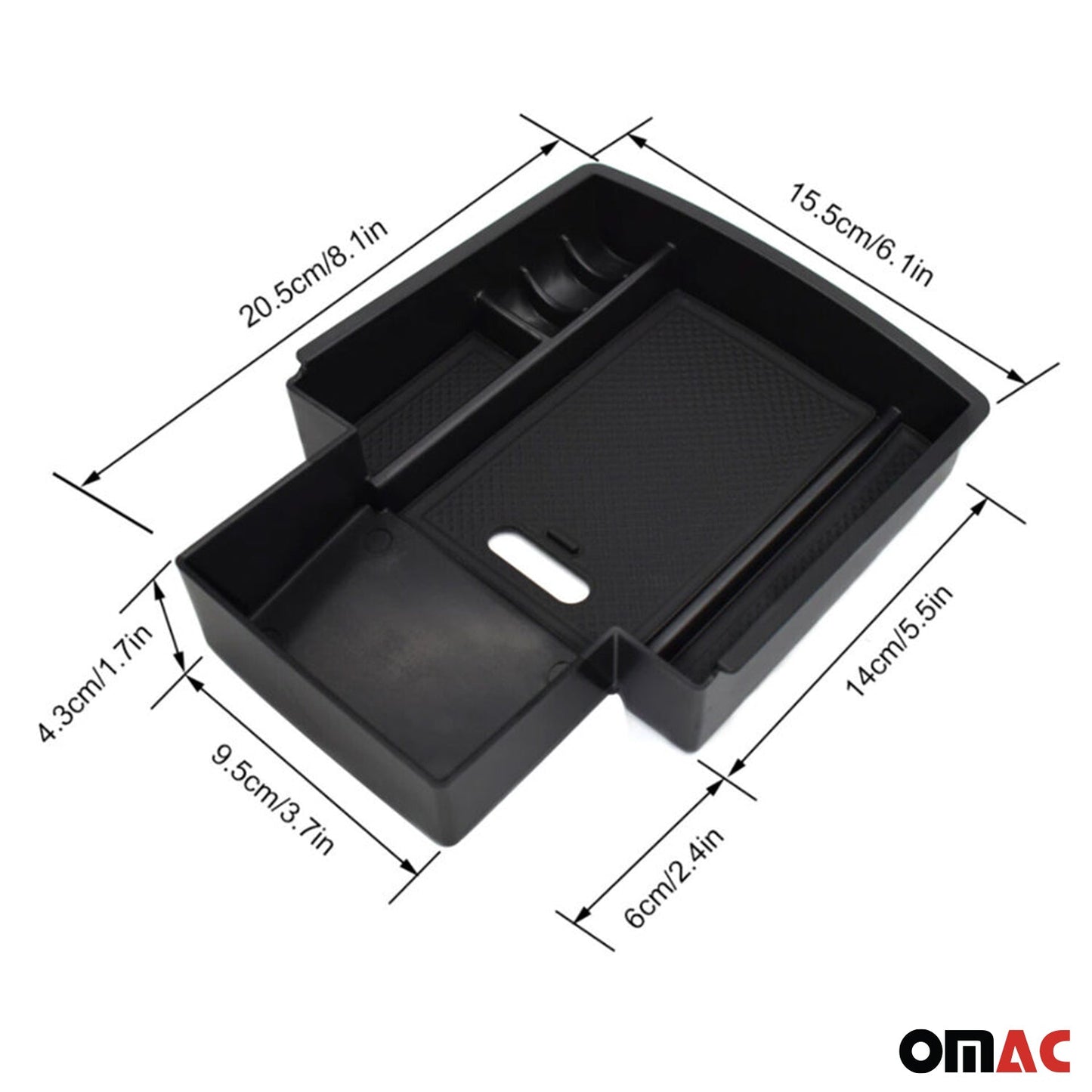 Armauflage Ablagebox Zentrale Storage-Box für Audi A4 A5 B8 8F 2013-2014 Schwarz