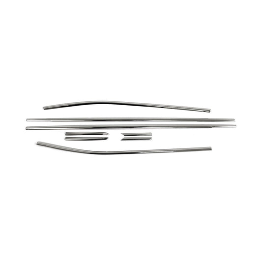 Benzi decorative pentru geamuri Seat Ibiza 2017-2025 hatchback 5 uși cromate, set 8 piese