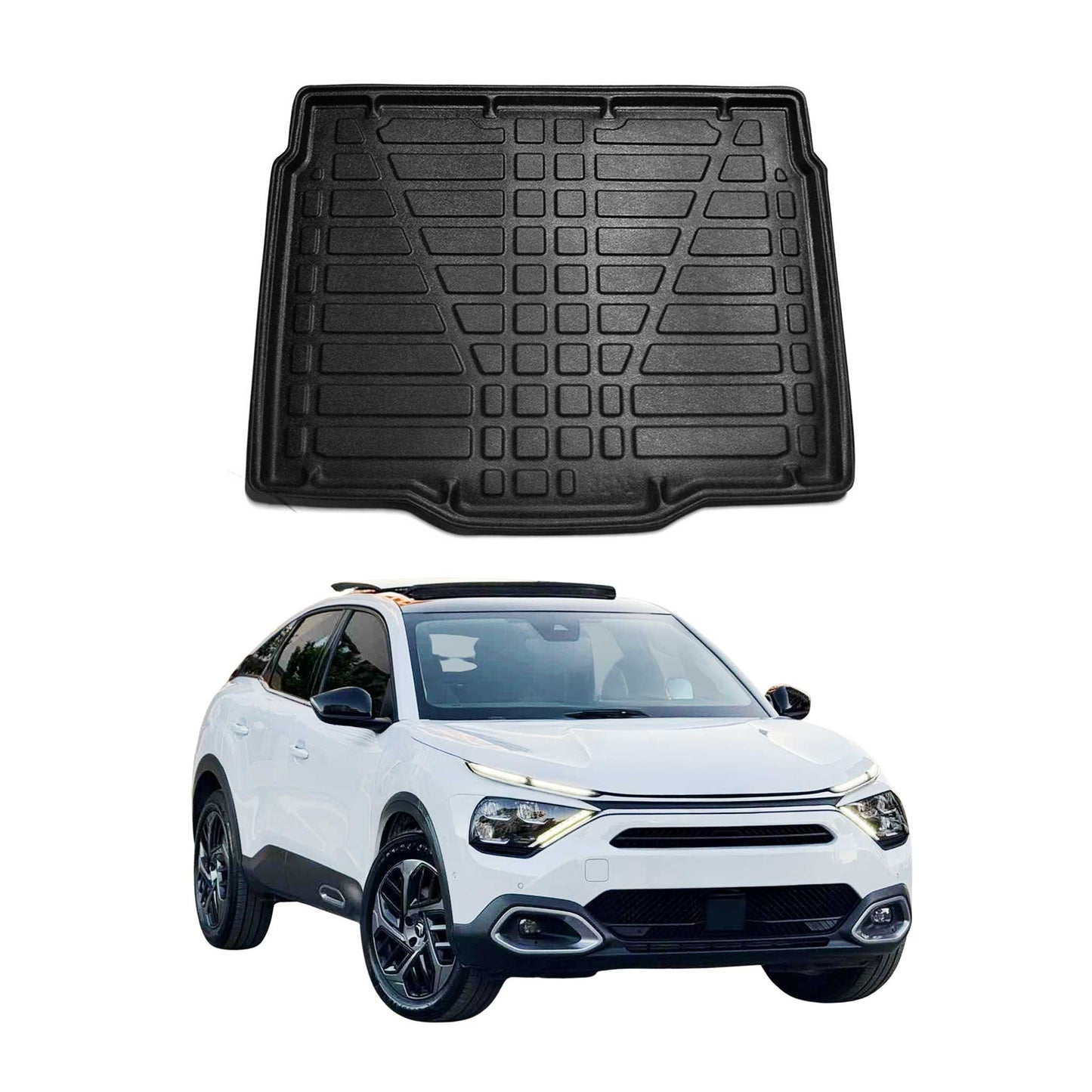 Kofferraumwanne Laderaumwanne für Citroen C4 2020-2025 Gummi TPE Schwarz