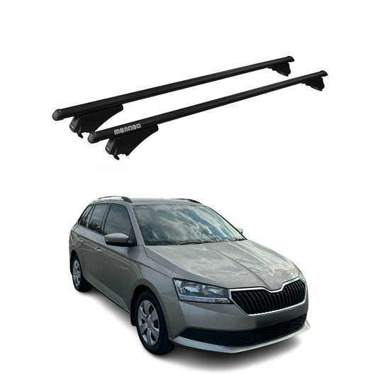 Bagażnik dachowy Menabo Base Carrier do Skody Fabia 2015-2025 ABE Aluminium Black 2x