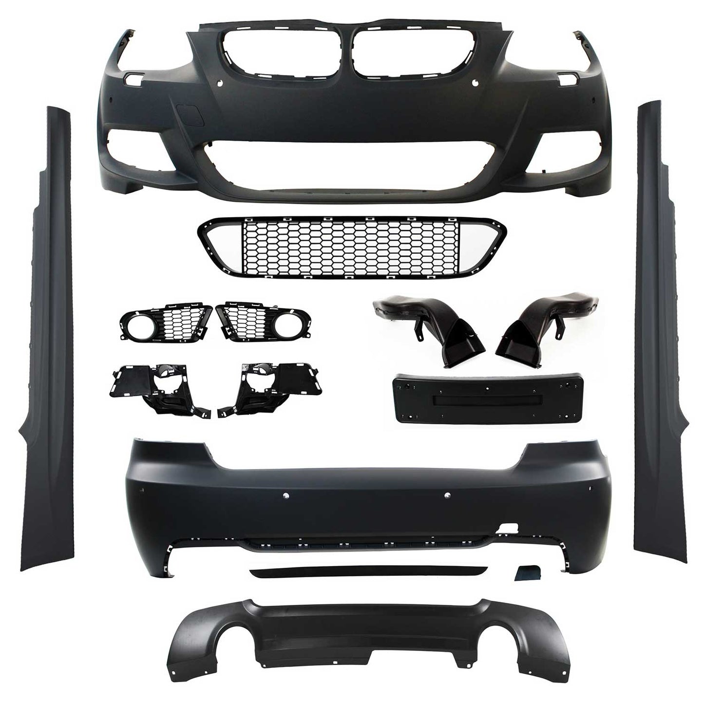 JOM Stoßstangen Kit & Seitenschweller für BMW E92/ E93 LCI 2010-2013 Schwarz
