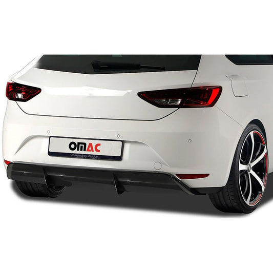 RDX Heckschürzenansatz Diffuser für Seat Leon 5F 5 trg 2013-2017 ABS Schwarz