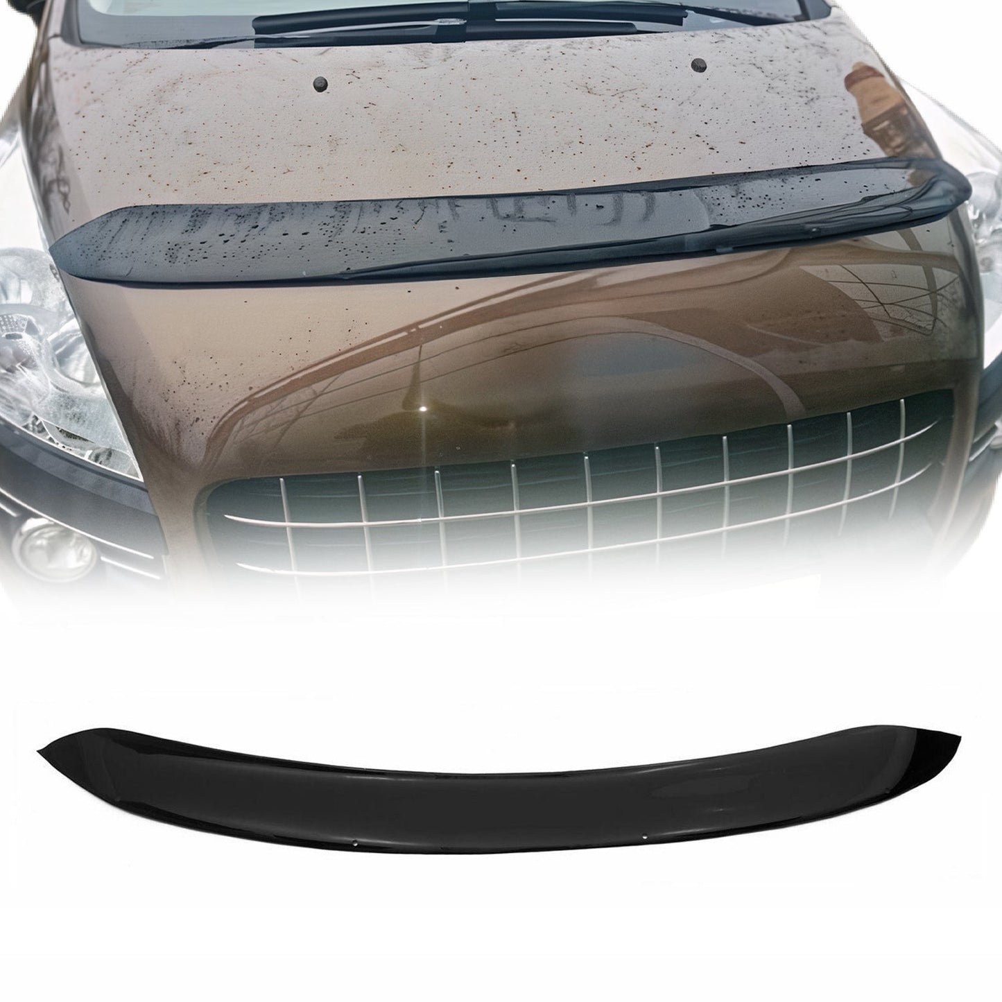 Motorhaube Deflektor Insekten Steinschlagschutz für Peugeot 3008 2009-13 Dunkel