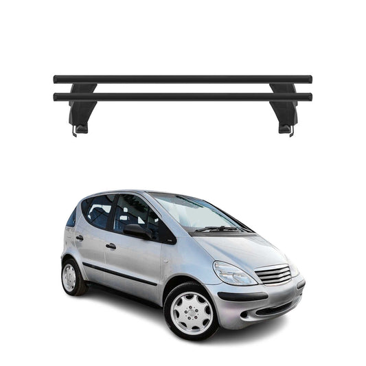 Menabo Dachträger für Mercedes A Klasse W168 1997-2004 50kg Alu Schwarz 2x