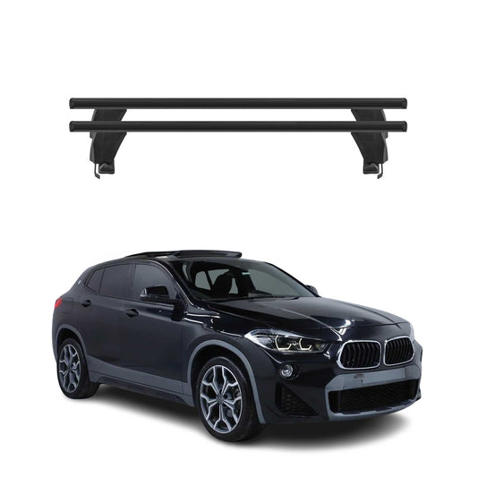 Menabo Dachträger Grundtäger für BMW X2 F39 2018-2023 50kg Alu Schwarz 2 tlg