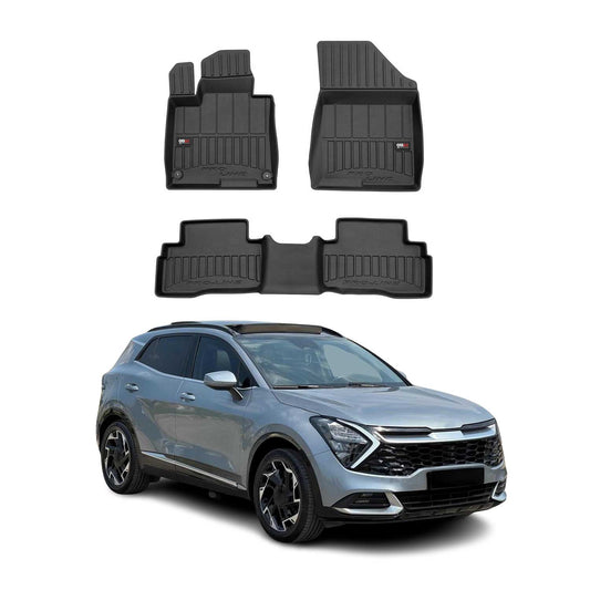 Covorașe auto Kia Sportage Hybrid 2021-2025, TPE, negre, set 4 piese