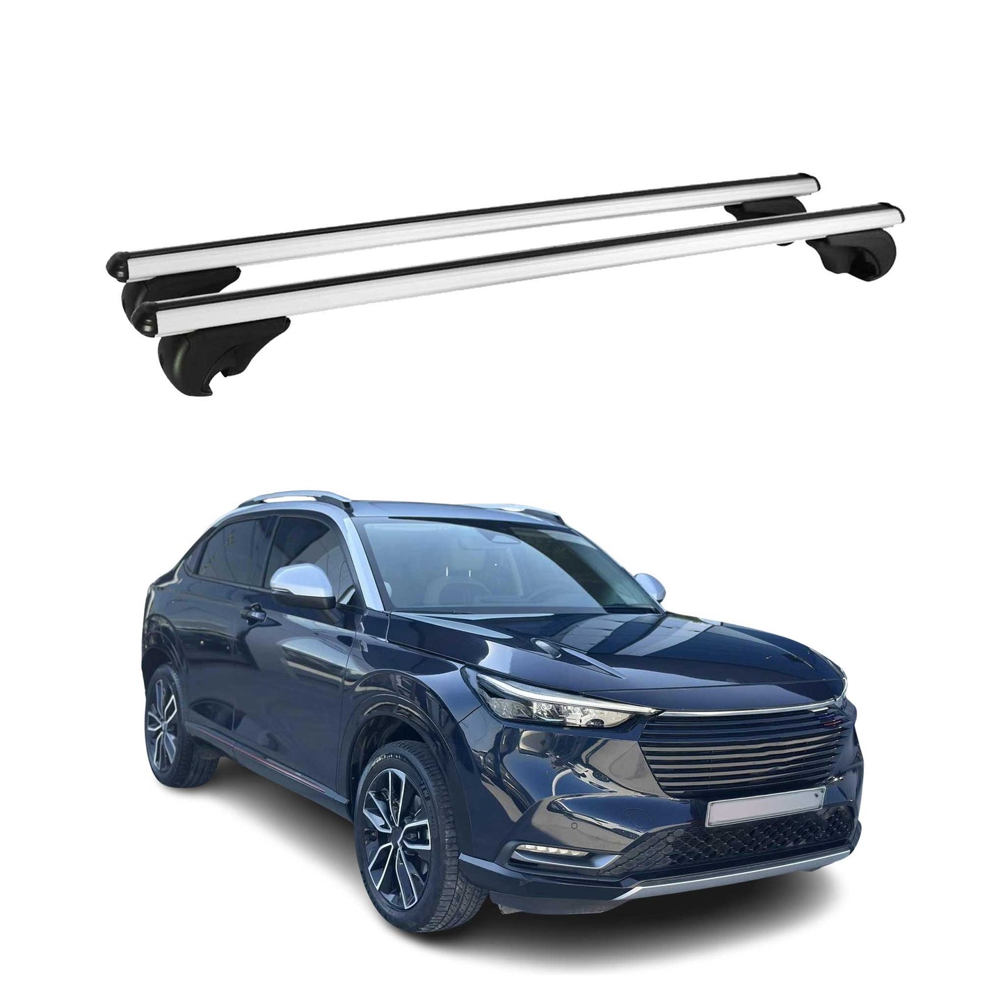 Portbagaj de plafon pentru Honda HR-V 2021-2025 75kg aluminiu argintiu 2 buc